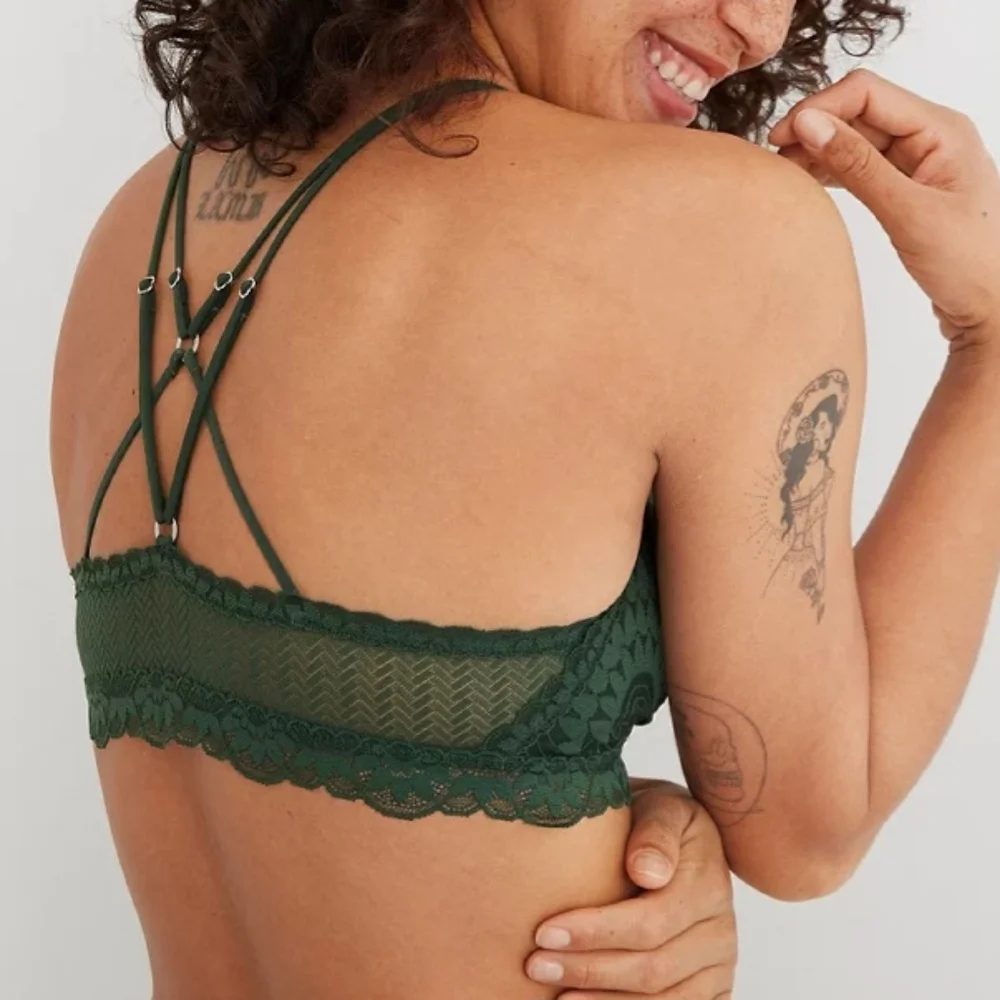 ✨️AERIE ADVENTURE LACE STRAPPY TRIANGLE BRALETTE SIZE S - Picture 7 of 7